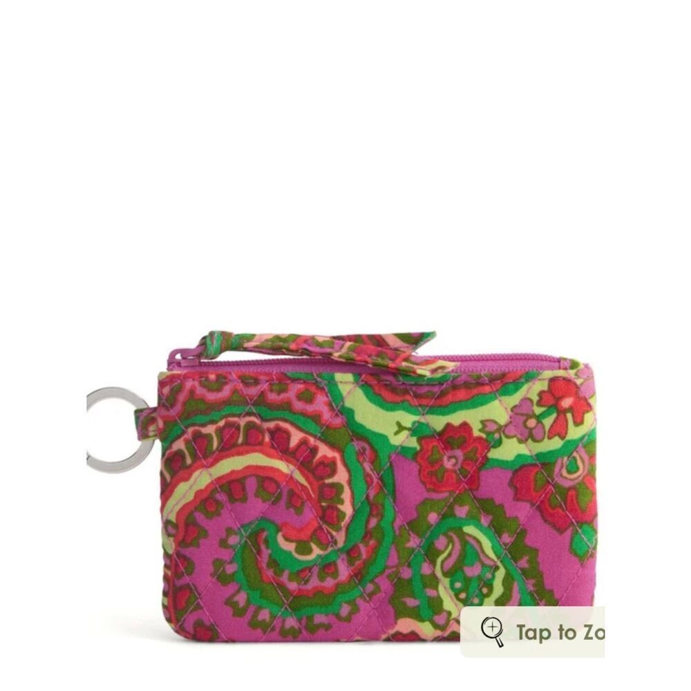 Vera Bradley Zip ID Case in Capri Pink NWT